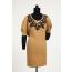 Bedrucktes schmales Kleid / Gold