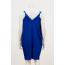 Kleid mit V-Ausschnitt / Blau